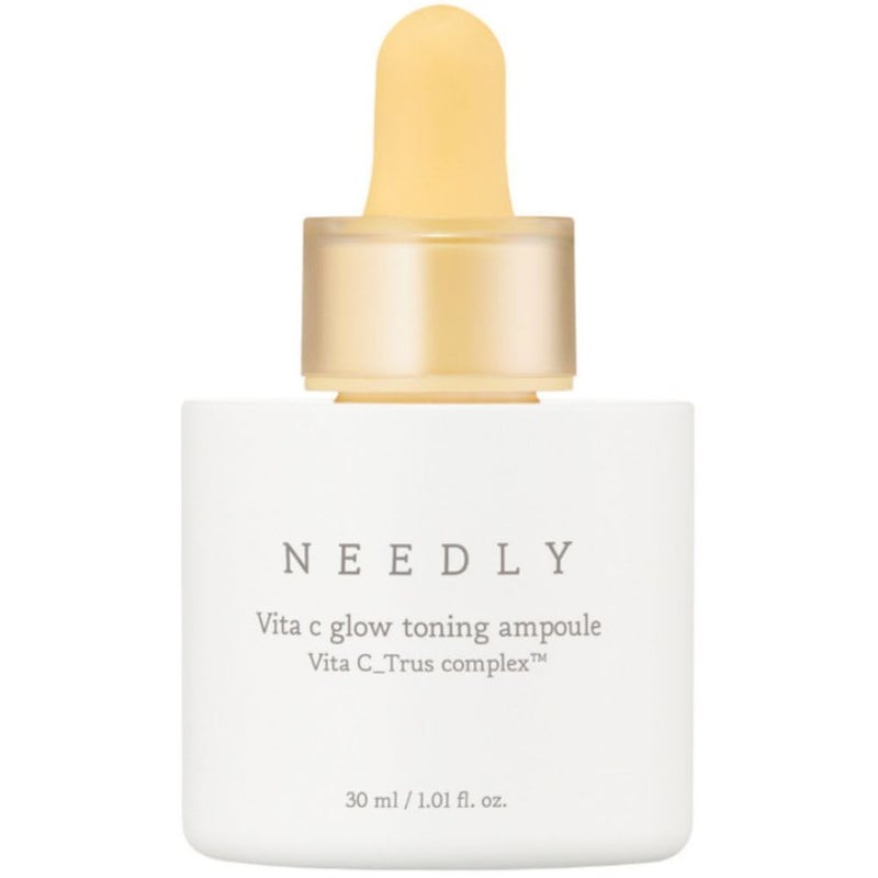 NEEDLY | Vita C Glow Toning Ampoule | Lightweight Brightening Ampoule with Vita C Complex | For Tone Improvement and Moisturizing