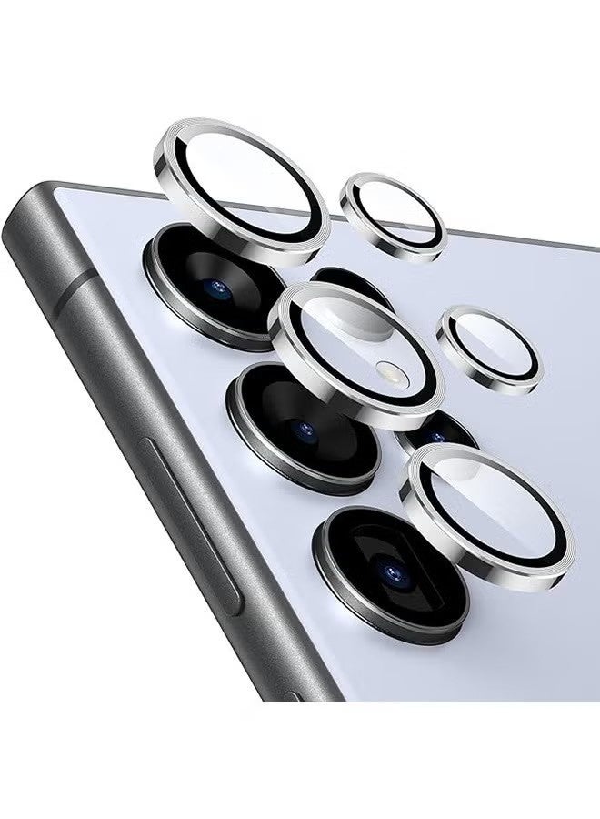Samsung Galaxy S24 Ultra Camera Lens Protector, Individual Lens Protectors, Scratch-Resistant Ultra-Thin Tempered Glass with Aluminum Edging, Galaxy S24 Ultra Case Friendly, 1 Set, Silver - Image 1