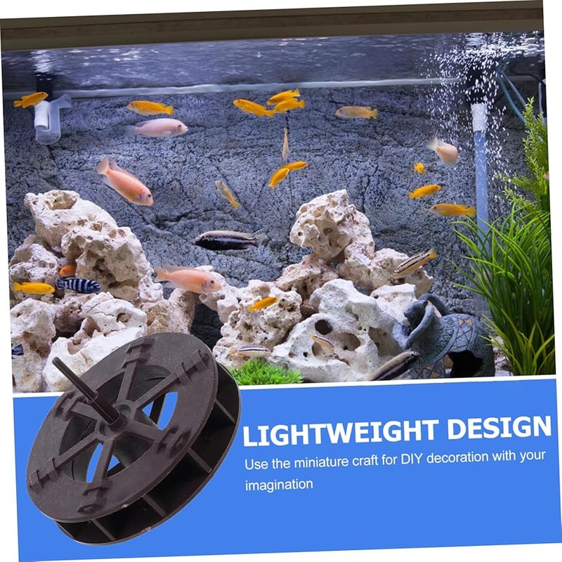 Unomor 2pcs Water Wheel Fountain Ornament for Aquariums Garden Indoor Outdoor with Serene Flowing Water Sound - Image 4