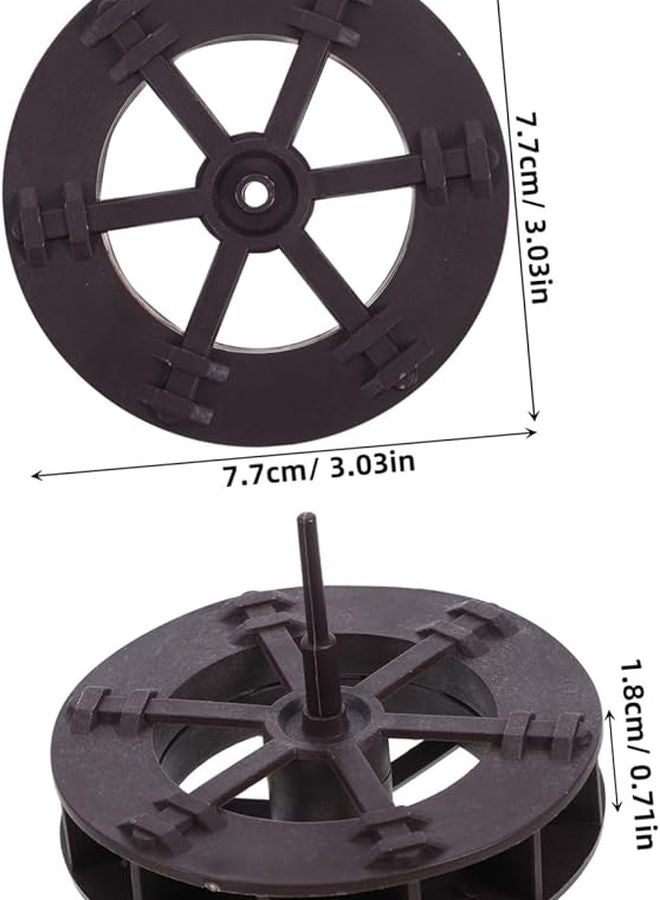 Unomor 2pcs Water Wheel Fountain Ornament for Aquariums Garden Indoor Outdoor with Serene Flowing Water Sound - Image 3
