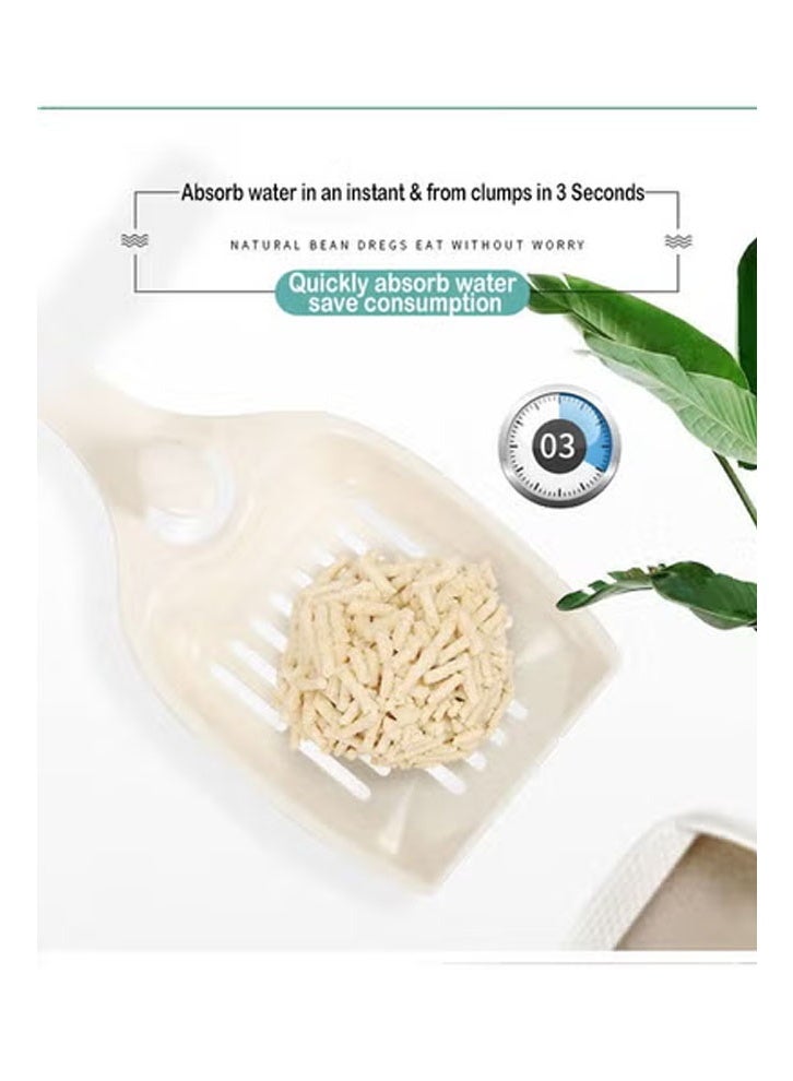 كلناميان عبوتان من فضلات القطط المصنوعة من التوفو الطبيعي الناعم المعطر القابل للتحلل الحيوي والممتص للماء بوزن 4.4 كجم (النكهة الأصلية) - Image 4