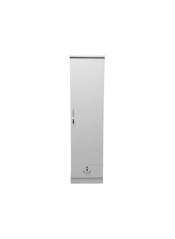 INFINI HOMES Single Door Wooden Wardrobe,Cabinet,Cupboard Of Engineered Wood With 1 Drawer Perfect Modern Stylish Size white (without assembly)