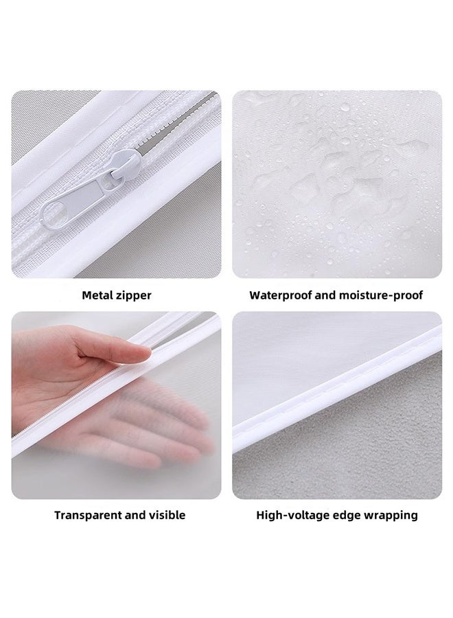 5 Pieces Clothing Dust Bag, Dust Cover, Clothing Storage Bag, Made of PEVA Material, Waterproof And Breathable, Metal Zipper Transparent and Visible, 60cm×80cm (Small size)  - Image 4