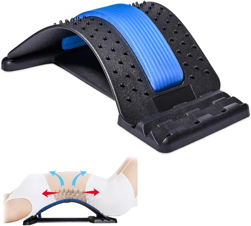 JUMPOW Back Stretcher, Lumbar Back Pain Relief Device, Spine Borad Deck Multi-Level Back Cracker Lumbar, Pain Relief for Herniated Disc, Sciatica, Scoliosis, Lower and Upper Back Stretcher Support - Image 1