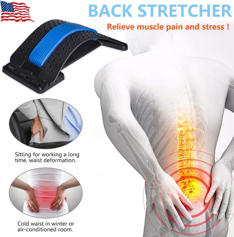 JUMPOW Back Stretcher, Lumbar Back Pain Relief Device, Spine Borad Deck Multi-Level Back Cracker Lumbar, Pain Relief for Herniated Disc, Sciatica, Scoliosis, Lower and Upper Back Stretcher Support - Image 2