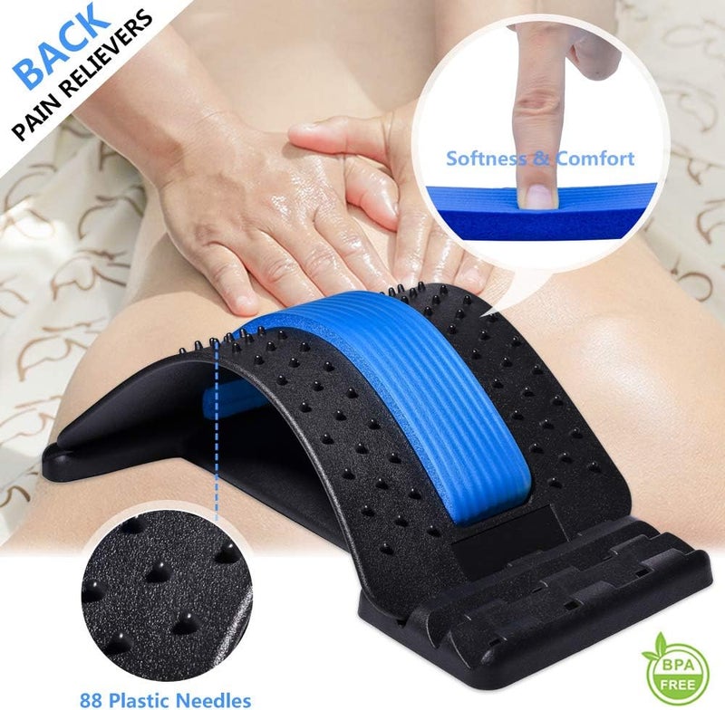 JUMPOW Back Stretcher, Lumbar Back Pain Relief Device, Spine Borad Deck Multi-Level Back Cracker Lumbar, Pain Relief for Herniated Disc, Sciatica, Scoliosis, Lower and Upper Back Stretcher Support - Image 4