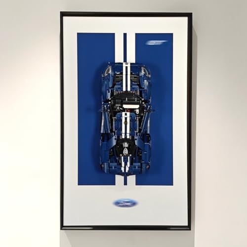WETCEAOM Display Wallboard Compatible with Lego Technic 2022 Ford GT 42154 112 Scale Supercar Display Wall Frame Compatible with Lego Car Wall Mount Display Frame Lover Model Not Included - Image 1