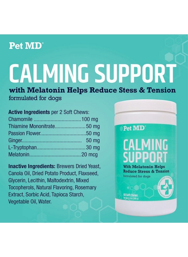 Pet MD Calming Chews for Dogs - Separation Anxiety Relief for Dogs - Enhanced with Melatonin & Ginger - Puppy & Dog Calming Treats for Chronic or Acute Anxiety - 60 ct - Image 5