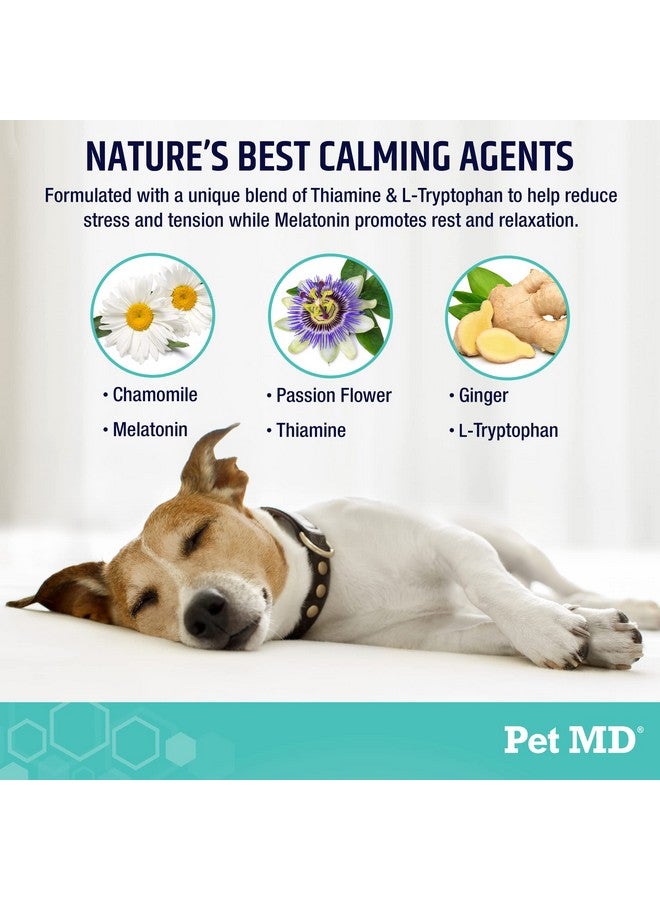 Pet MD Calming Chews for Dogs - Separation Anxiety Relief for Dogs - Enhanced with Melatonin & Ginger - Puppy & Dog Calming Treats for Chronic or Acute Anxiety - 60 ct - Image 4