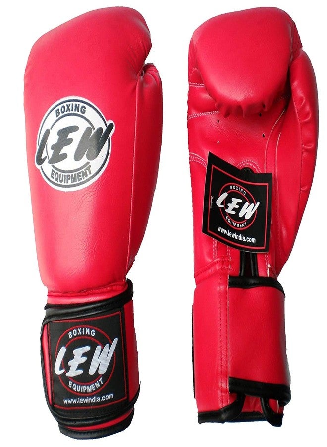 LEW Training Boxing Gloves (Red, 14 OZ) - Image 1
