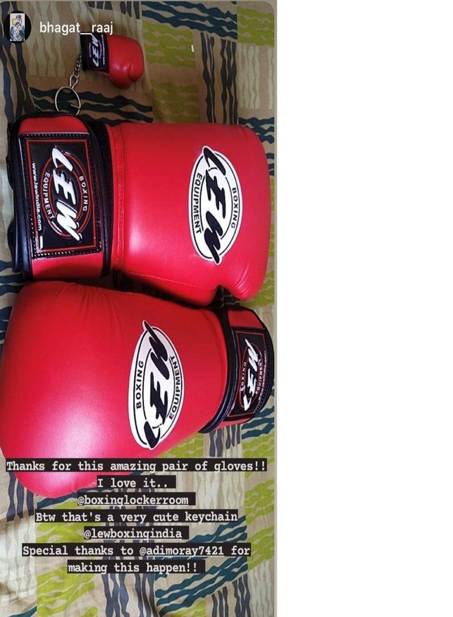 LEW Training Boxing Gloves (Red, 14 OZ) - Image 3