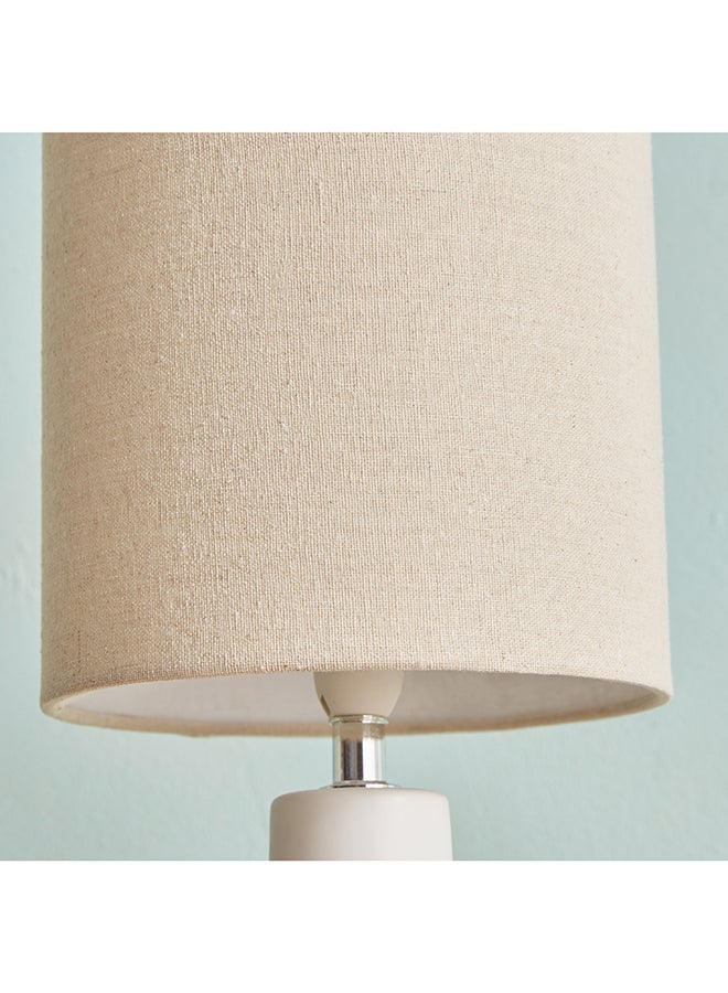 Home Box Novalie Ceramic Table Lamp with Linen Shade 18 x 41 x 18 cm - Image 3