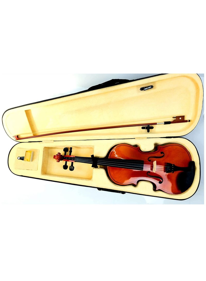 Mike Music Mike Music 3/4 Solid Wood Violin Set Full Size Fiddle for Beginners Students with Hard Case, Rosin, Bow  - Image 5
