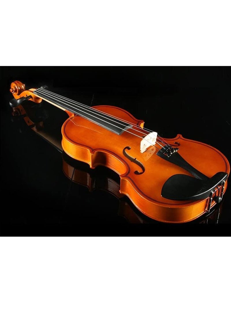 Mike Music Mike Music 3/4 Solid Wood Violin Set Full Size Fiddle for Beginners Students with Hard Case, Rosin, Bow  - Image 3