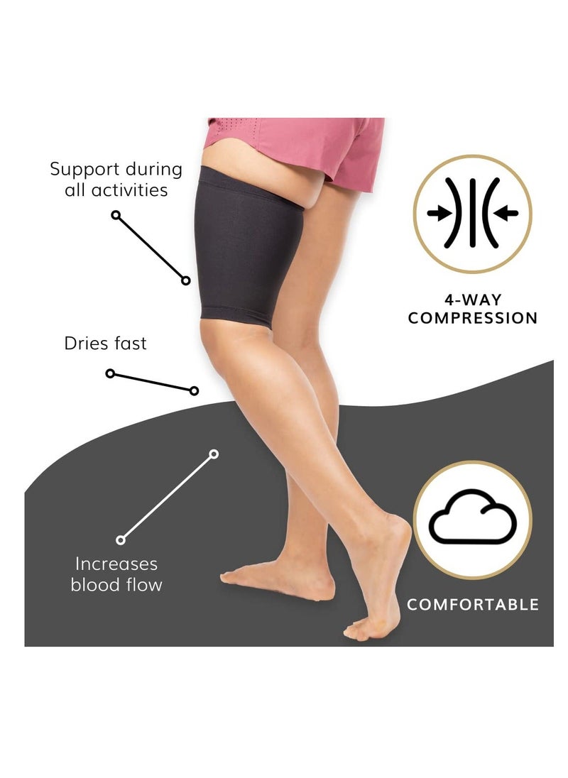 Generic , Compression Thigh Sleeve, Leg Hamstring Support Wrap Brace for Men and Women Torn or Pulled Hamstring, Sore Muscle Cramps, Recovery Relief, Elastic Anti Slip  - Image 4