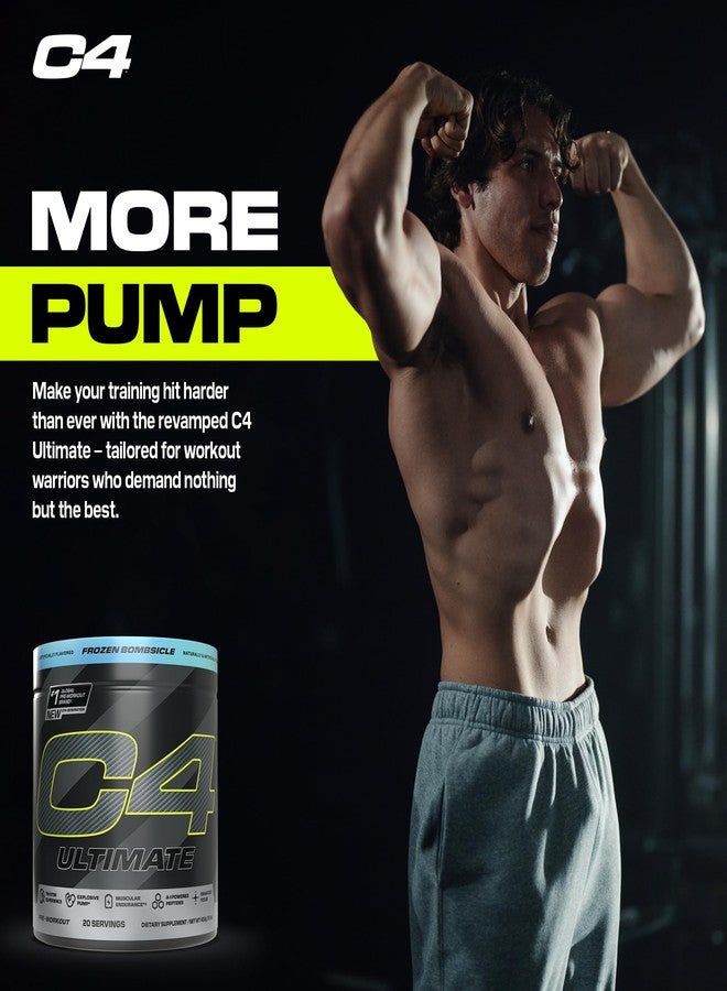 C4 Cellucor C4 Ultimate Pre Workout Powder - Sugar Free Preworkout Energy Supplement for Men & Women - 300mg Caffeine + TeaCrine + Dynamine + Creatine - ICY Blue Razz, 20 Servings - Image 5