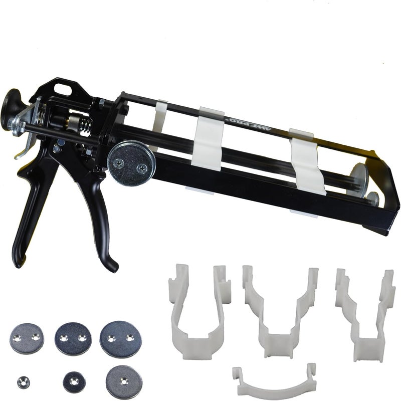 AWF PRO Dual Cartridge Epoxy Gun for 200mL, 250mL, 400 mL, 450 mL (1:1 and 2:1) Dual Component Cartridges – 25:1 Thrust Ratio, Professional 2 Part Epoxy Gun - Image 1