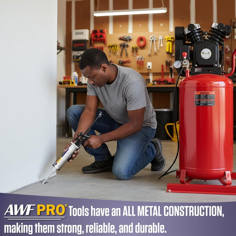 AWF PRO Dual Cartridge Epoxy Gun for 200mL, 250mL, 400 mL, 450 mL (1:1 and 2:1) Dual Component Cartridges – 25:1 Thrust Ratio, Professional 2 Part Epoxy Gun - Image 5