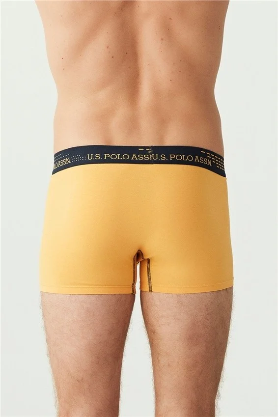 U.S. Polo Assn. BASE. Polo Assn. Men's Saks - Navy Blue - Yellow 3-Piece Boxer 80178