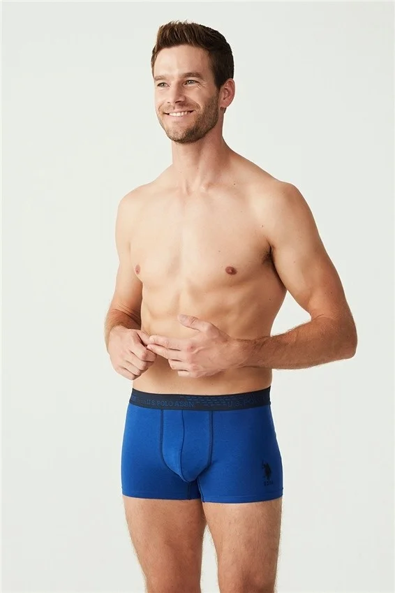 U.S. Polo Assn. BASE. Polo Assn. Men's Saks - Navy Blue - Yellow 3-Piece Boxer 80178