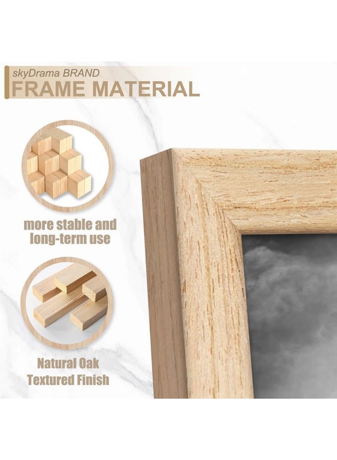 skyDrama Natural Solid Wood 10x10 Picture Frame, Display 10 x 10 Inch Picture Poster Photo, Vertical & Horizontal Wall Hanging - 2 Pack/Black/10 x10 - Image 2