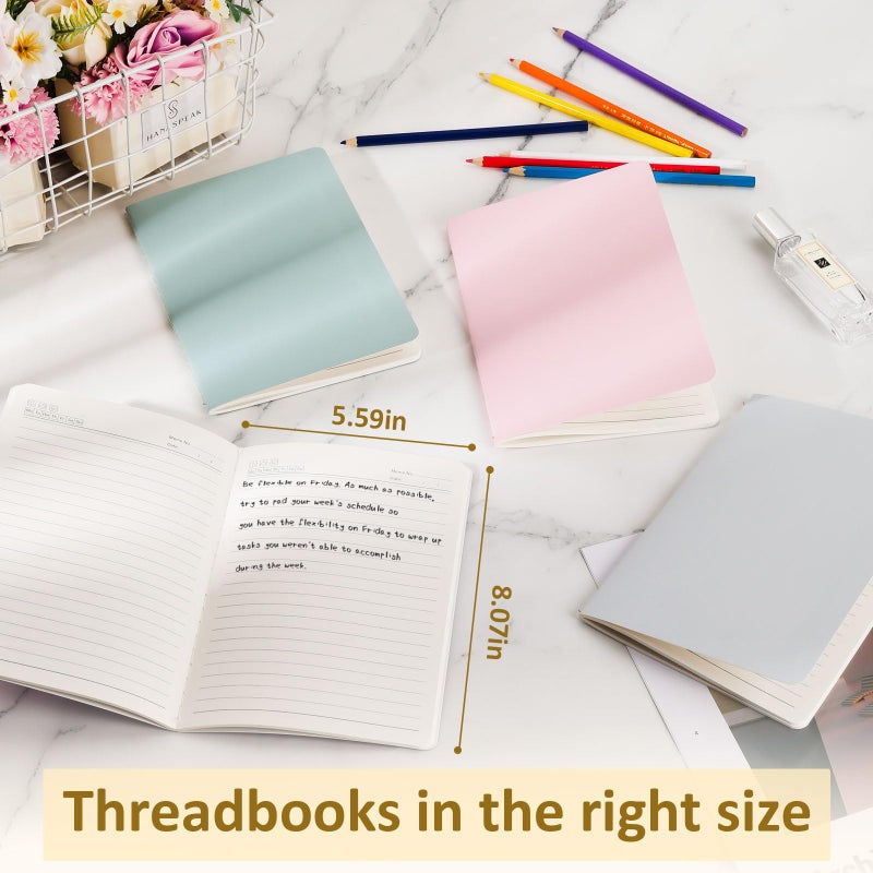 Ddaowanx 24 Pack Colorful Lined Notebooks, Journals in Bulk, 72 Pages, 36 Sheets,8.3x5.5 Inch, A5 Size, Travel Writing Notebooks Journal for Office School Supplie(Lined-24pack, 8 Colors) - Image 4
