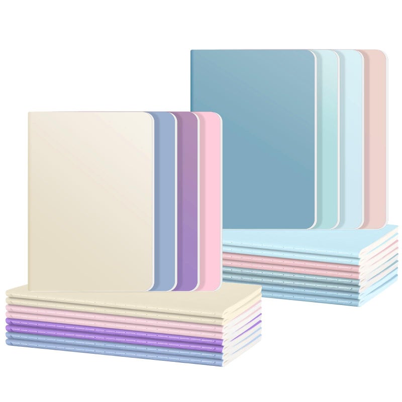 Ddaowanx 24 Pack Colorful Lined Notebooks, Journals in Bulk, 72 Pages, 36 Sheets,8.3x5.5 Inch, A5 Size, Travel Writing Notebooks Journal for Office School Supplie(Lined-24pack, 8 Colors) - Image 1