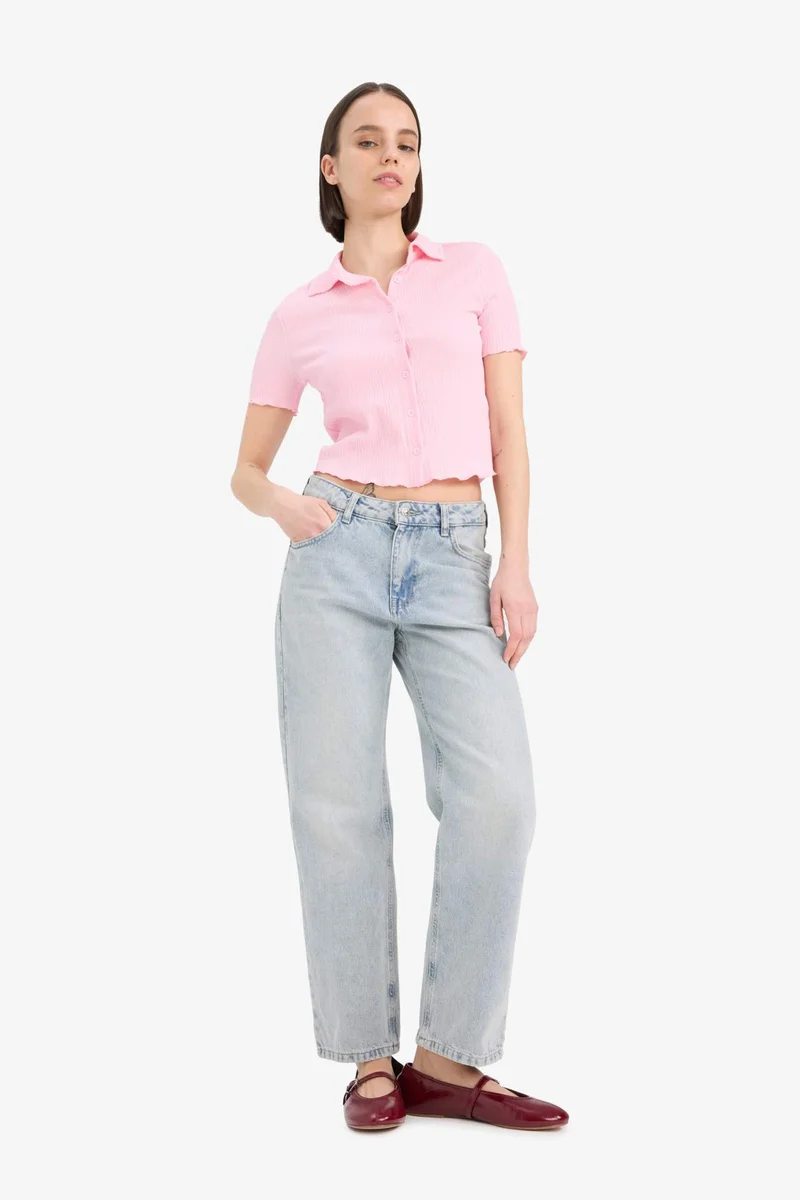 ديفاكتو Slim Fit Short Sleeve Shirt