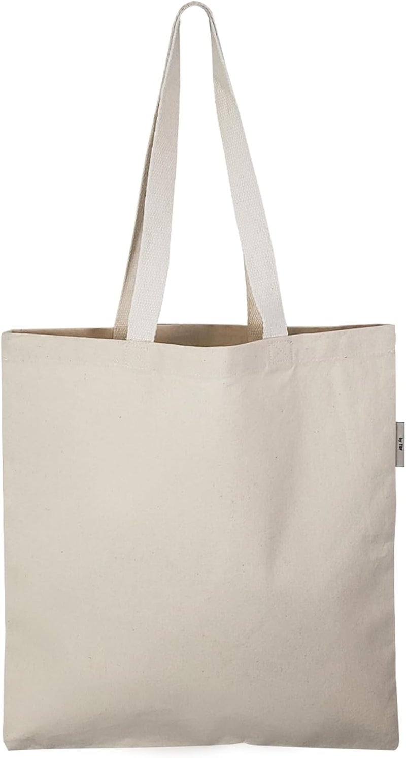 TBF Wholesale Organic Canvas Tote Bags  Natural Color 15W x 16H  Blank Bulk Plain Bags for Decorating Heat Transfer DIY - Image 1