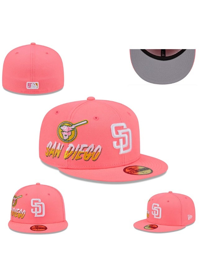 NEW ERA San Diego Padres Neon Pink Cotton Candy Themed 59FIFTY Fitted Baseball Cap 577SIZE