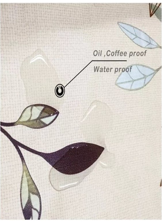Style - Meiwa Fabric Look PVC Stain Resistant Non Slip Table Cloth - Image 1