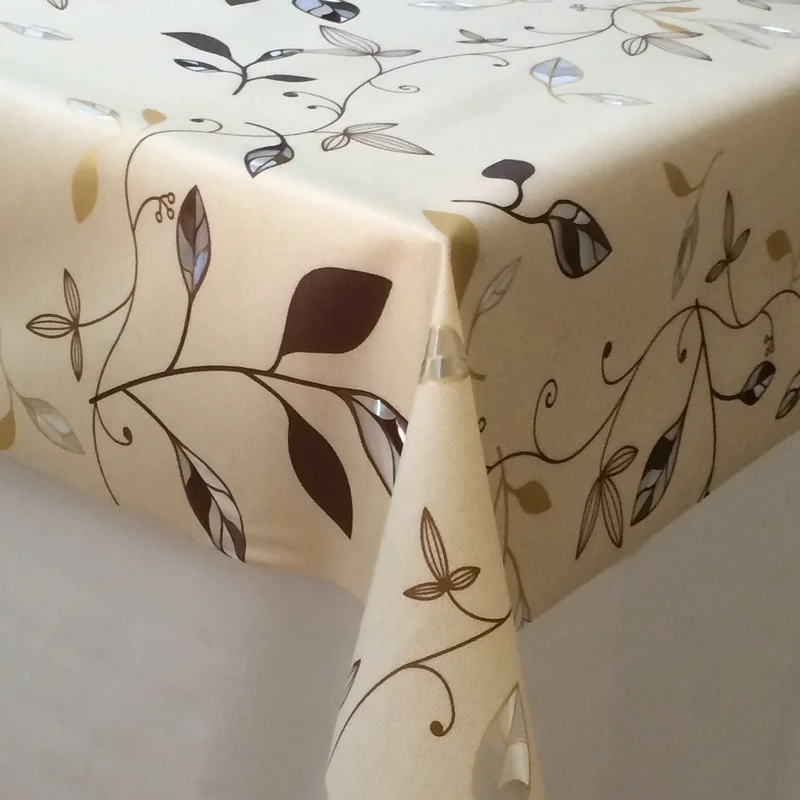ستايل Meiwa Fabric Look PVC Stain Resistant Non Slip Table Cloth