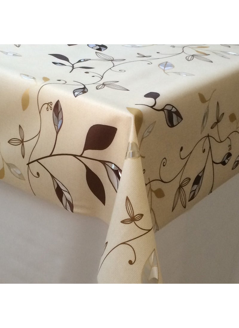 Style - Meiwa Fabric Look PVC Stain Resistant Non Slip Table Cloth - Image 1