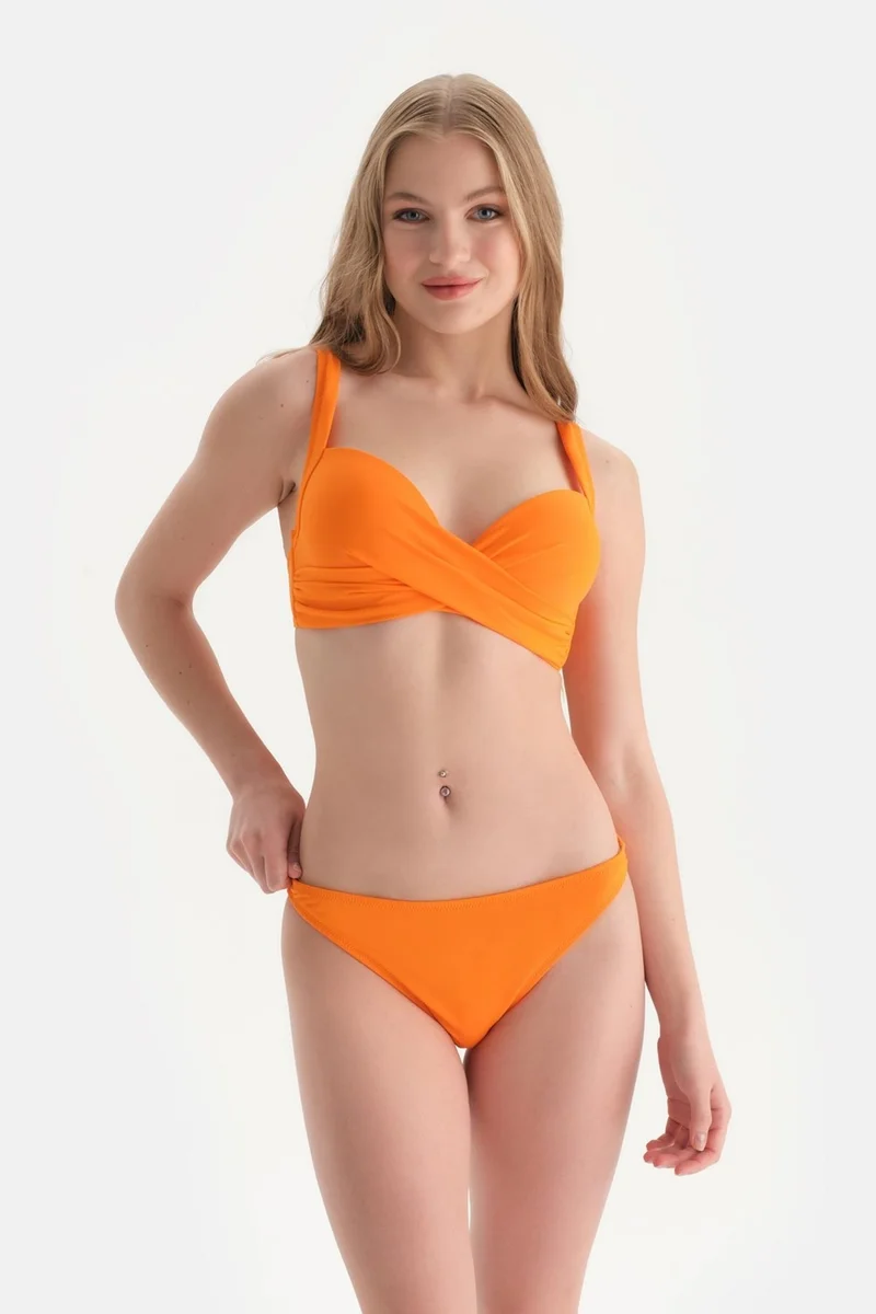 dagi Orange Covered Bikini Top