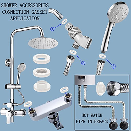 ZDBB 135 Pcs Flat Washer,Silicone and Nitrile Rubber Assortment Kit, Used for Faucet,Shower Head, Garden Hoses, Reusable Flat Washer O Rings - Image 4