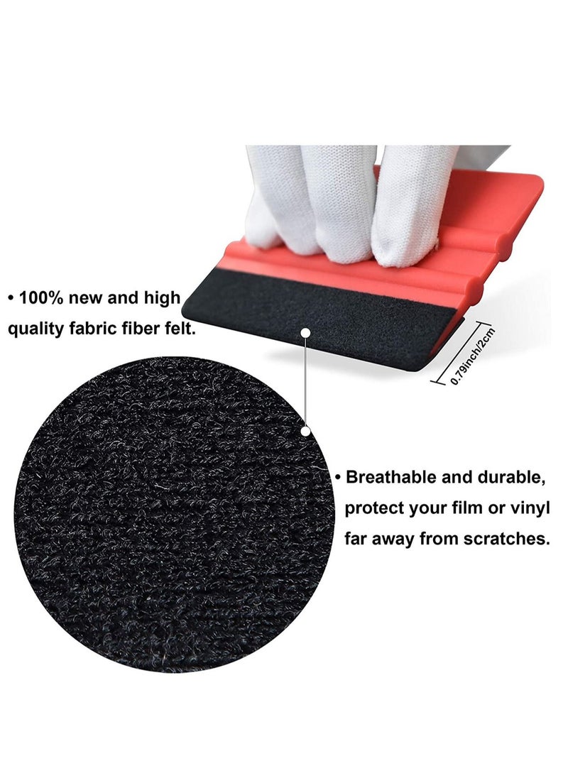 Y&D Red Vinyl Scraper 4 inch Felt Edge Squeegee for Window Tinting Sign Marking Film Installing Decal Applicator Tool Wallpaper Smoother Wrap Plastic Accessories Wrapping Cars  - Image 3