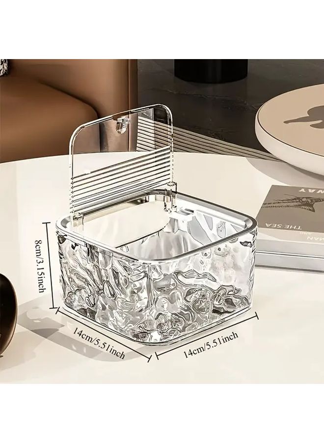Upgraded Transparent White Acrylic Storage Box Lightweight Bathroom Organizer - Image 3