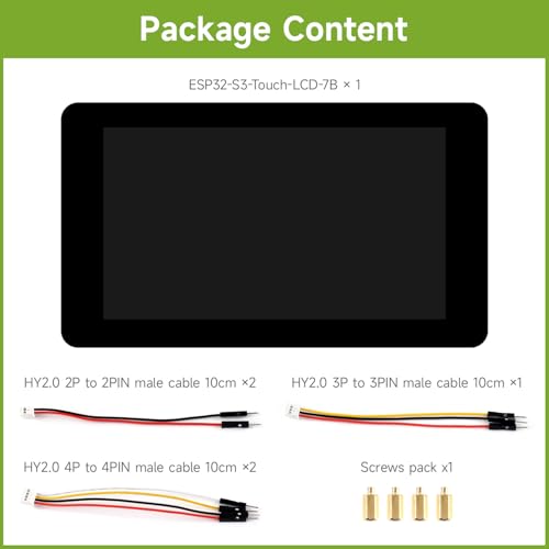 Waveshare ESP32S3 7inch LCD Development Board ESP32 with Display 1024600 32bit LX7 Dualcore Processor 240MHz Frequency WiFi Bluetooth Support Onboard Antenna with Touch Function - Image 3