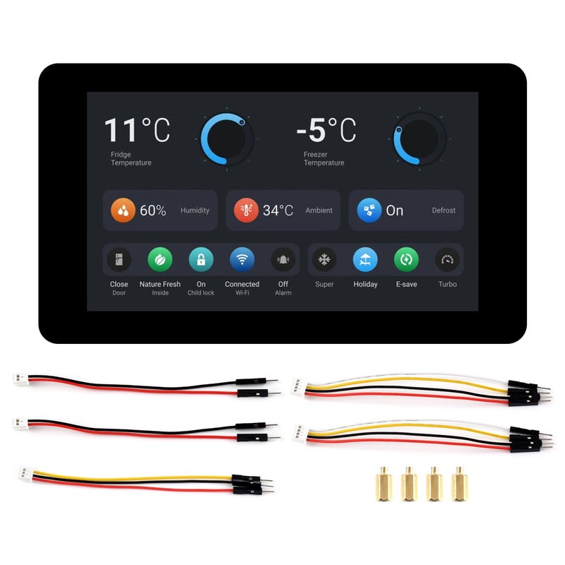 Waveshare ESP32S3 7inch LCD Development Board ESP32 with Display 1024600 32bit LX7 Dualcore Processor 240MHz Frequency WiFi Bluetooth Support Onboard Antenna with Touch Function - Image 2