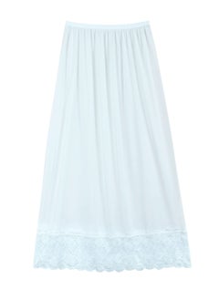 City Rose 3 - Pieces Full Length Soft inner Skirt with Elasticised Waistband and Big Dantel Women white  - Image 2