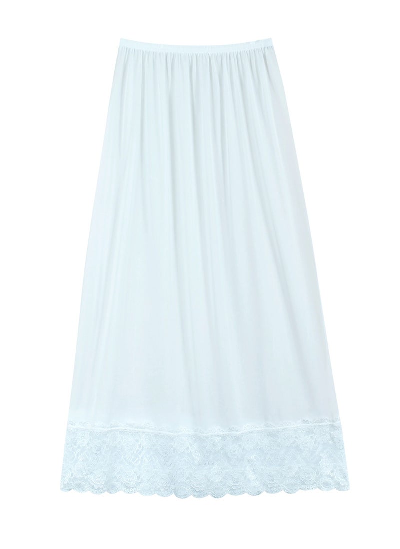 City Rose - 3 - Pieces Full Length Soft inner Skirt with Elasticised Waistband and Big Dantel Women white - Image 1