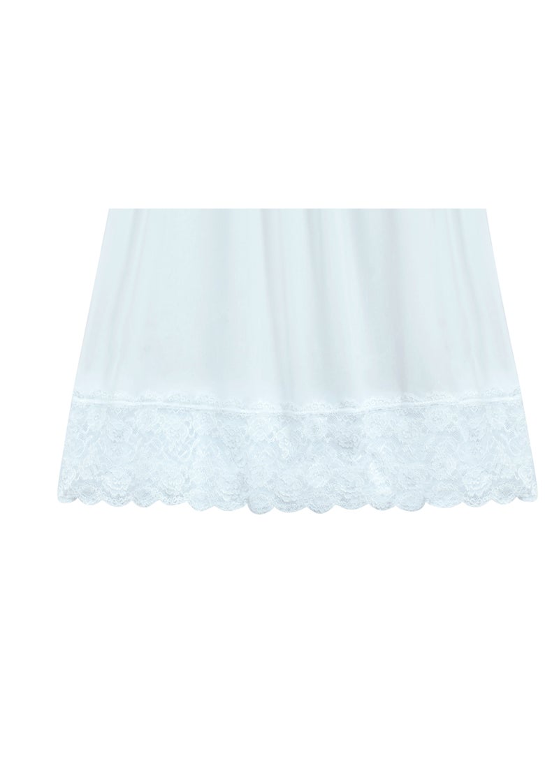 City Rose - 3 - Pieces Full Length Soft inner Skirt with Elasticised Waistband and Big Dantel Women white - Image 1