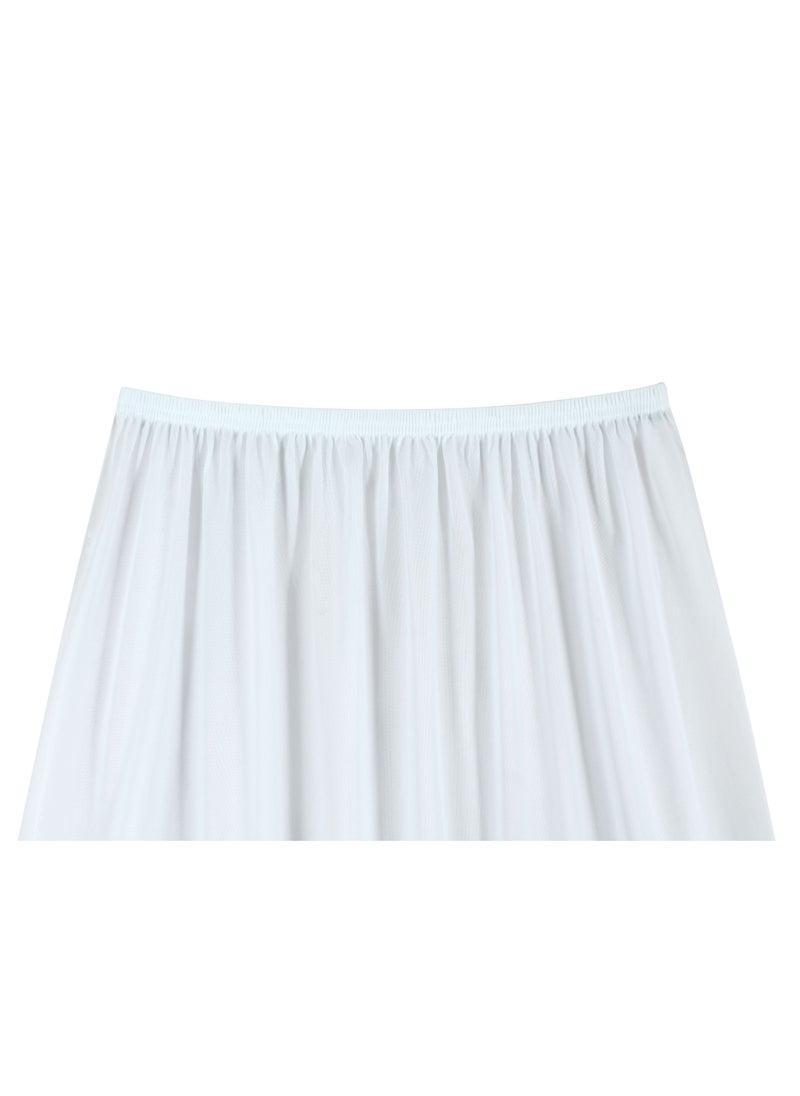 City Rose - 3 - Pieces Full Length Soft inner Skirt with Elasticised Waistband and Big Dantel Women white - Image 1
