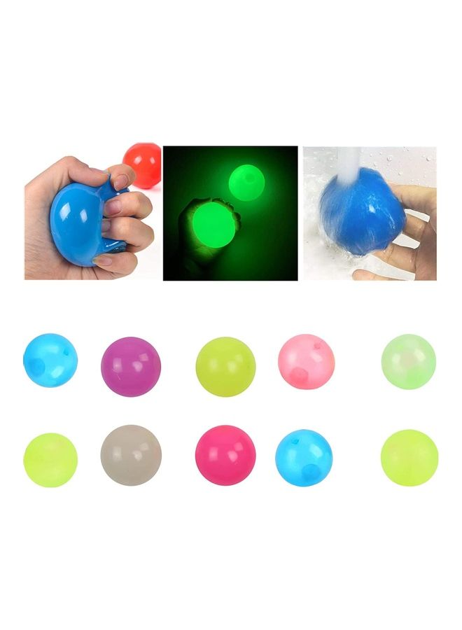 NIBEMINENT 10-Piece Glowing Stress Relief Sticky Balls - Image 1