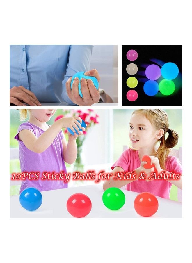 NIBEMINENT 10-Piece Glowing Stress Relief Sticky Balls - Image 5