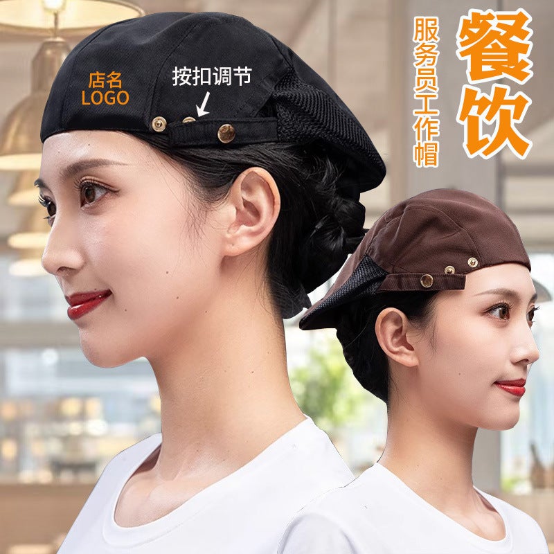 Chef'S Hat Baking Pot Restaurant Kitchen Work Beret Catering Waiters Men And Women Prevent Hair Falling - Image 2