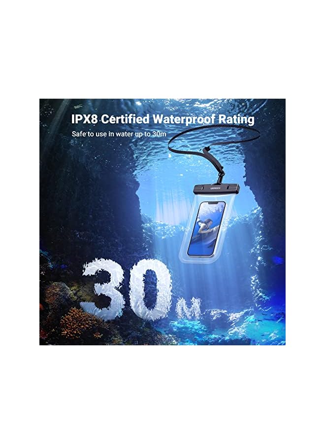 Zaboon Waterproof Phone Case, Ipx8 Certified 30M Waterproof Phone Pouch Waterproof Cell Phone Case Fit For Big Phones Up To 7.2'' Compatible With Iphone 12/13/14 Pro Max S22 S23 Ultra (2 Pack) - Image 4