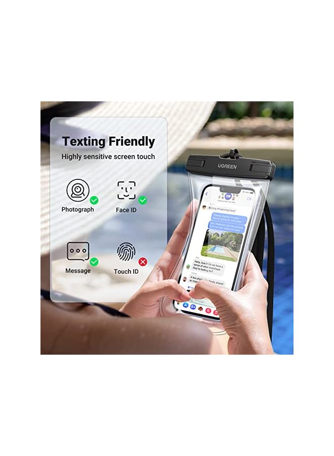 Zaboon Waterproof Phone Case, Ipx8 Certified 30M Waterproof Phone Pouch Waterproof Cell Phone Case Fit For Big Phones Up To 7.2'' Compatible With Iphone 12/13/14 Pro Max S22 S23 Ultra (2 Pack) - Image 3