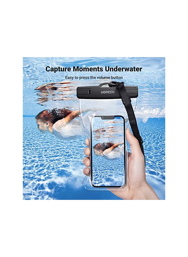 Zaboon Waterproof Phone Case, Ipx8 Certified 30M Waterproof Phone Pouch Waterproof Cell Phone Case Fit For Big Phones Up To 7.2'' Compatible With Iphone 12/13/14 Pro Max S22 S23 Ultra (2 Pack) - Image 2