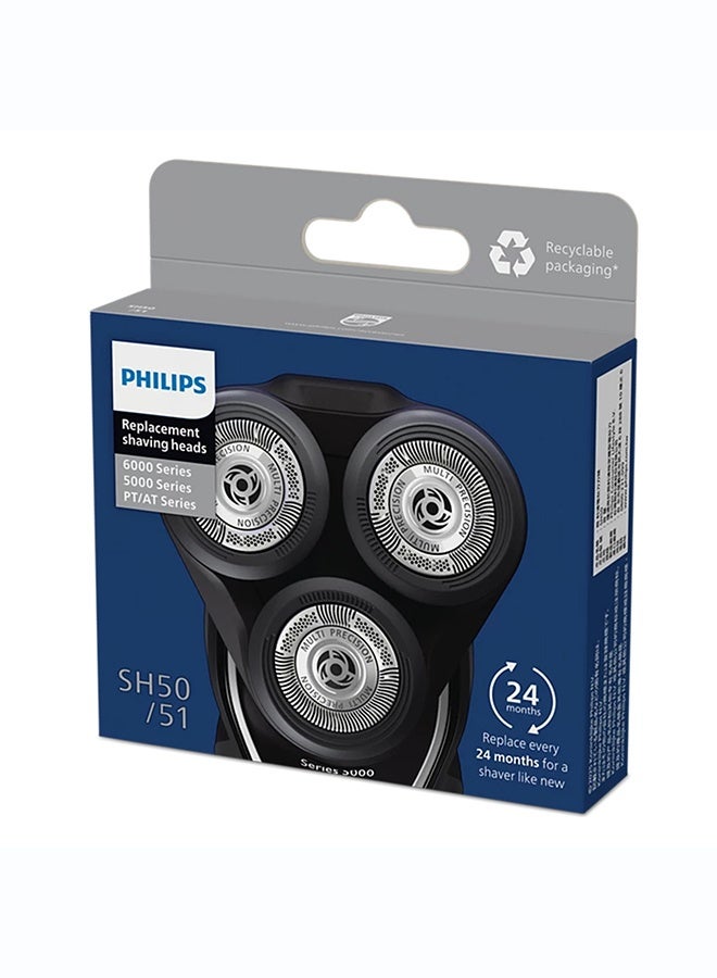 Philips Replacement Shaving Heads 5000 series, fits 5000 series models (rounded shape),Chrome - SH30/51 - Image 3